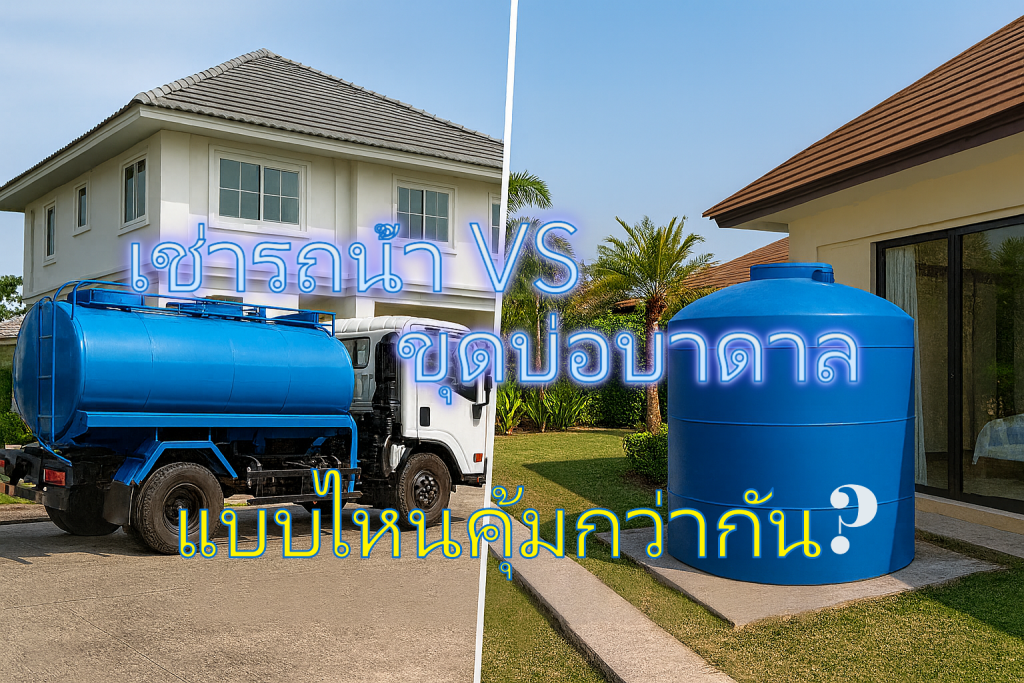 เปรียบเทียบเช่ารถน้ำกับการขุดบ่อบาดาล สำหรับบ้านและวิลล่าในภูเก็ต